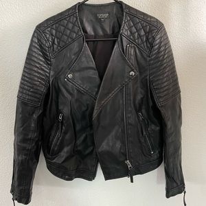 Womens TopShop faux leather jacket
